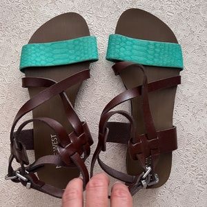 Leather Ankle Straps Nine West Size 5 - NWOT